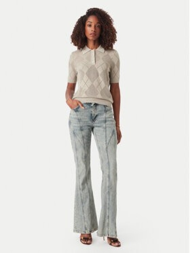 Guess Polo W6YR17 Z0958 Beżowy Regular Fit