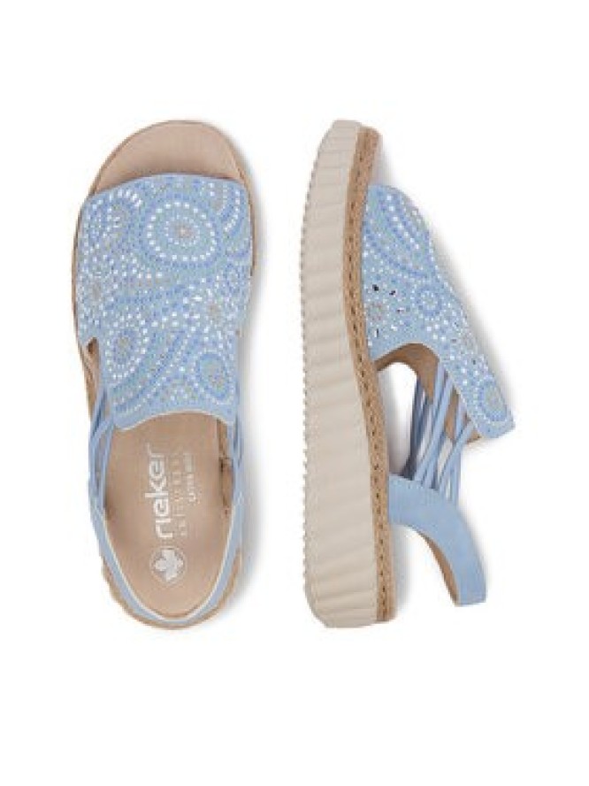 Rieker Sandały CEO-69246-10 Niebieski jasny