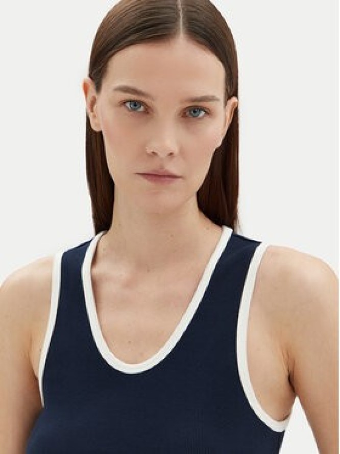 Tommy Hilfiger Top WW0WW44572 Granatowy Slim Fit