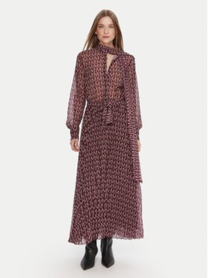 Lola Casademunt by Maite Sukienka codzienna MF2516005 Bordowy Regular Fit