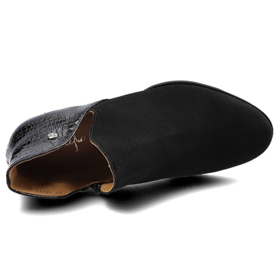 Czarne Botki Maciejka Damskie Wygodne Buty