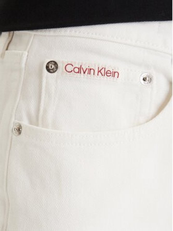 Calvin Klein Jeans Jeansy LV047F703G Biały Regular Fit
