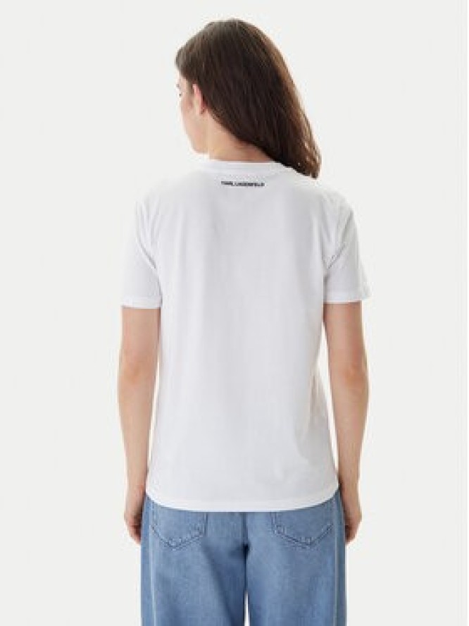 KARL LAGERFELD T-Shirt B1W17091 Biały Regular Fit