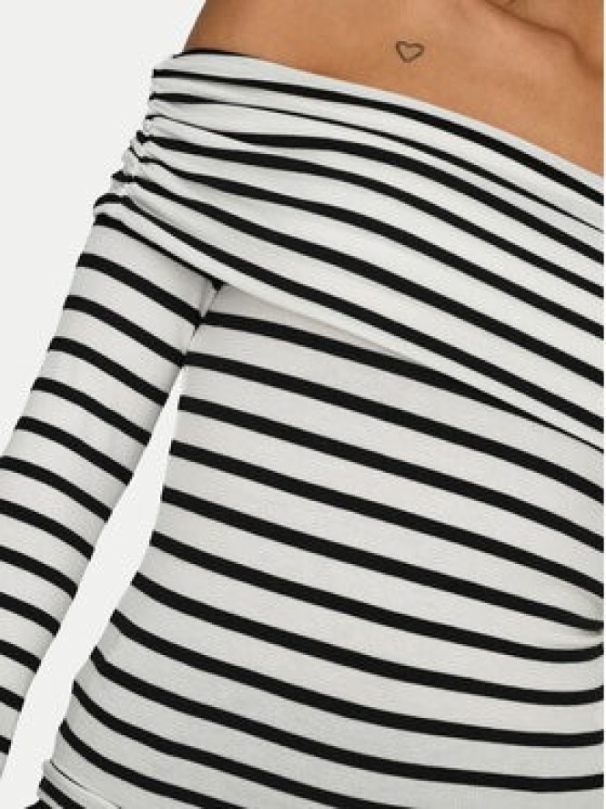 ONLY Bluzka Glamour 15339759 Biały Slim Fit