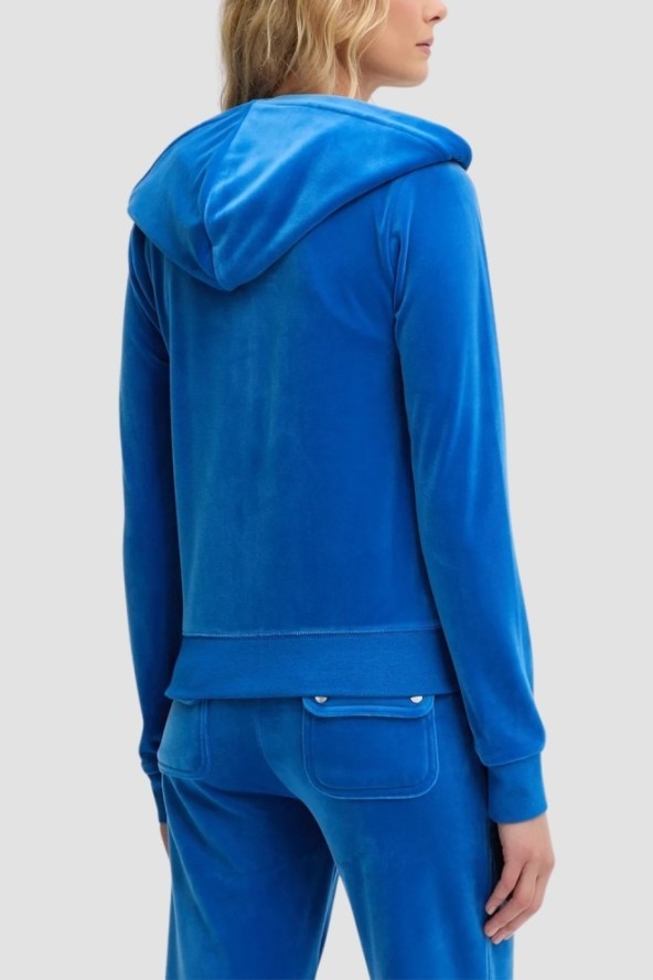 JUICY COUTURE Chabrowa bluza damska Robertson Hoodie, Rozmiar M