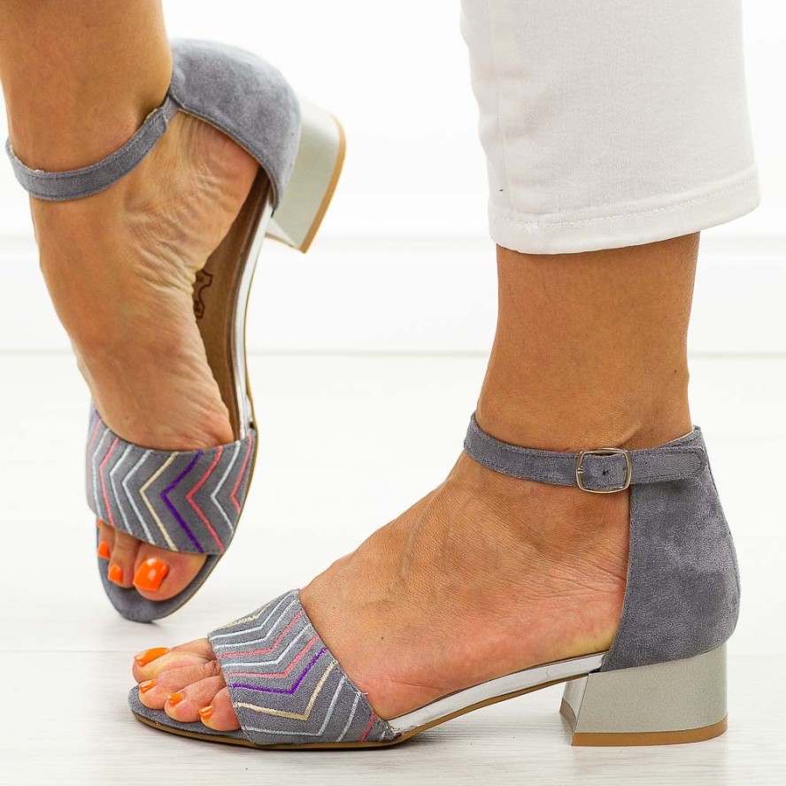 Szare sandały damskie Jezzi 2065-4