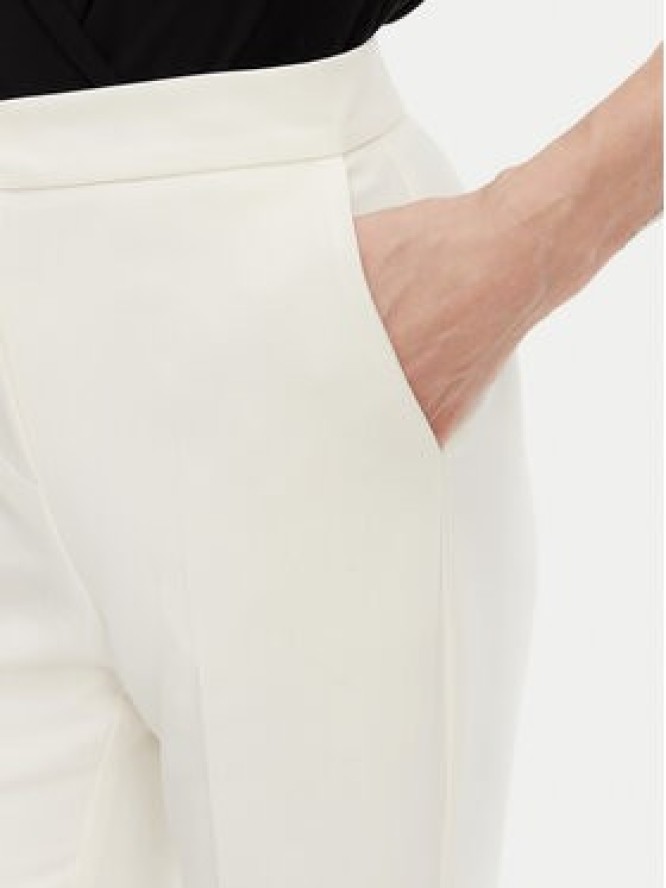 Maryley Spodnie materiałowe 25EB587/43VA Écru Regular Fit