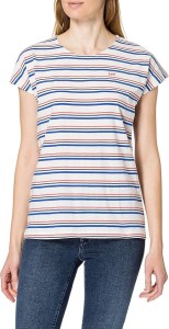 LEE DAMSKA KOSZULKA Z KRÓTKIM RĘKAWEM CAP SLEEVE TEE SUMMER BLUE L41FJXNJ 112108936