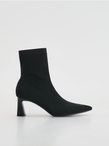 Botki na obcasie - czarny