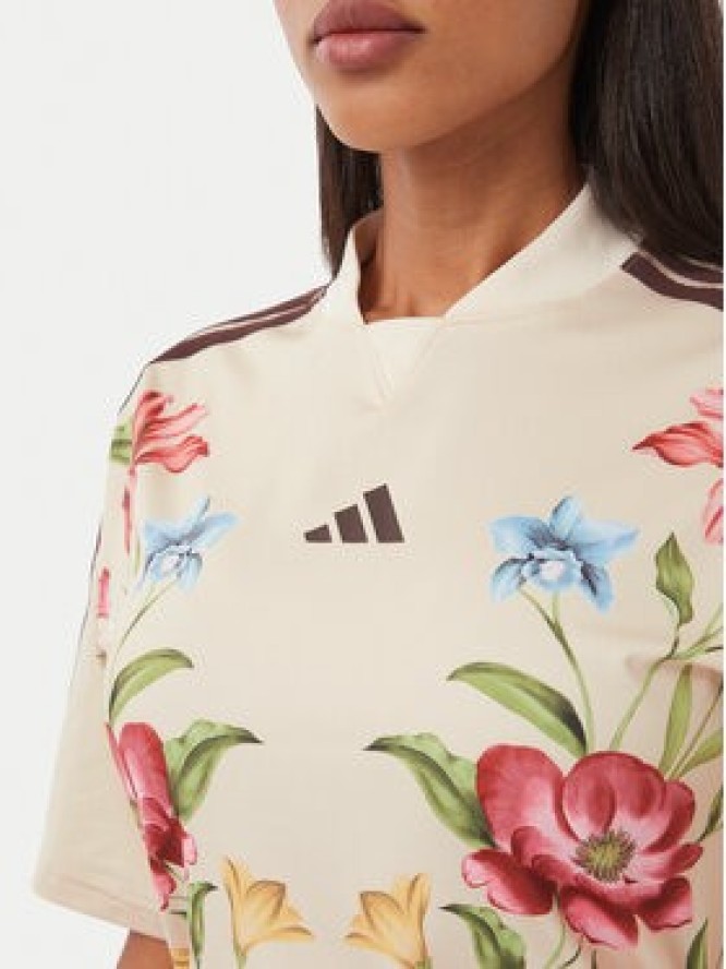 adidas Sukienka codzienna Adidas X Farm Rio Premium KR0257 Kremowy Slim Fit