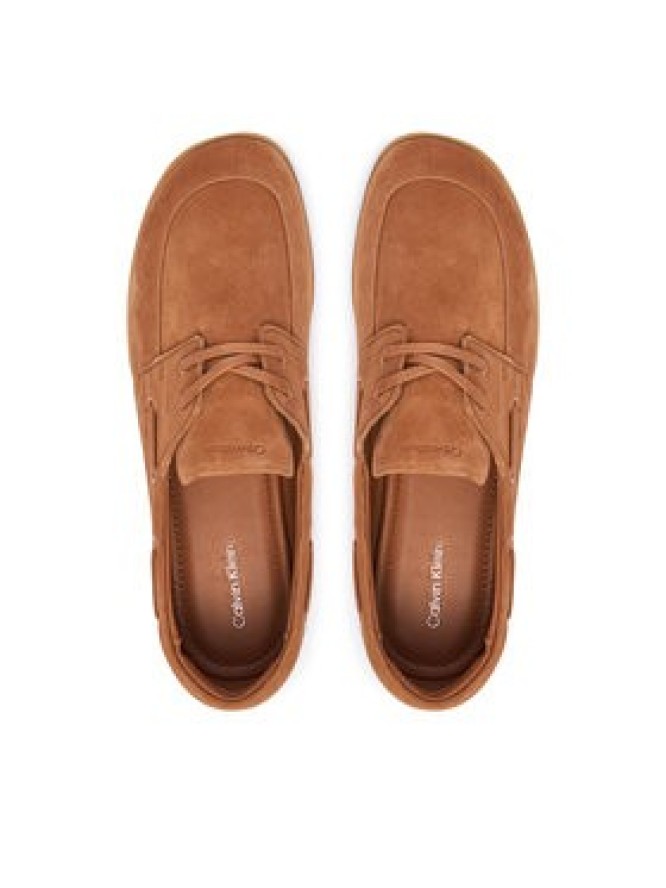 Calvin Klein Półbuty Ess Boatshoe Suede HW0HW03290 Brązowy