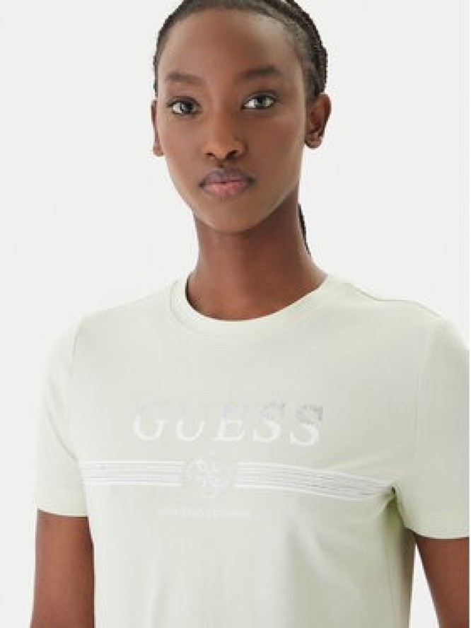 Guess T-Shirt V6GI07 K2968 Zielony Regular Fit