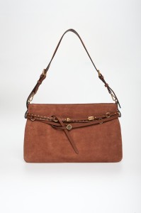 Torebka zamszowa Belt Bag Big PINKO