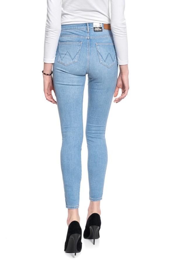 SPODNIE DAMSKIE WRANGLER HIGH RISE SKINNY SOFT CLOUD W27HZI29R 112128152
