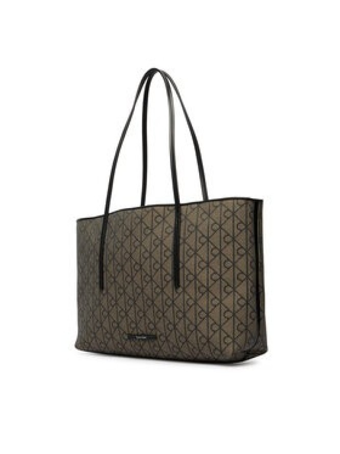 Calvin Klein Torebka Emblem Trio Pebble Shoulder Bag LV04F3750G Brązowy