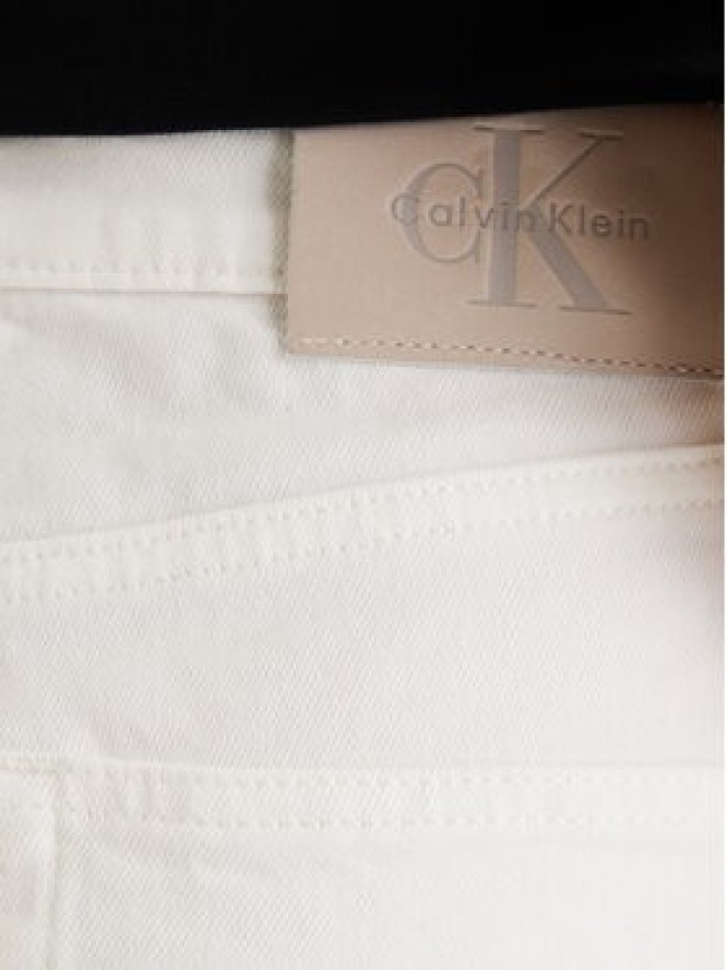 Calvin Klein Jeans Jeansy LV047F703G Biały Regular Fit