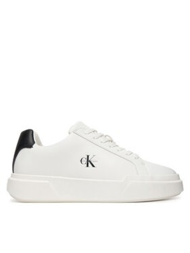 Calvin Klein Sneakersy Chunky Cupsole Laceup Lth Ml YW0YW01947 Biały