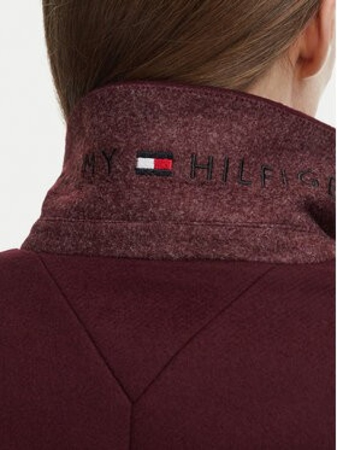Tommy Hilfiger Płaszcz wełniany Classic WW0WW51525 Bordowy Regular Fit