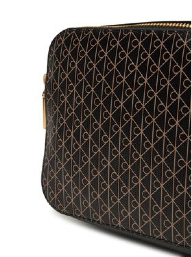 Calvin Klein Torebka Emblem Aop Elongated Camera Bag LV04F3268G Czarny