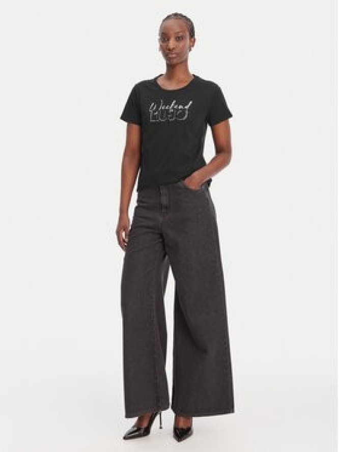 Liu Jo Sport T-Shirt TA6252 JS923 Czarny Regular Fit