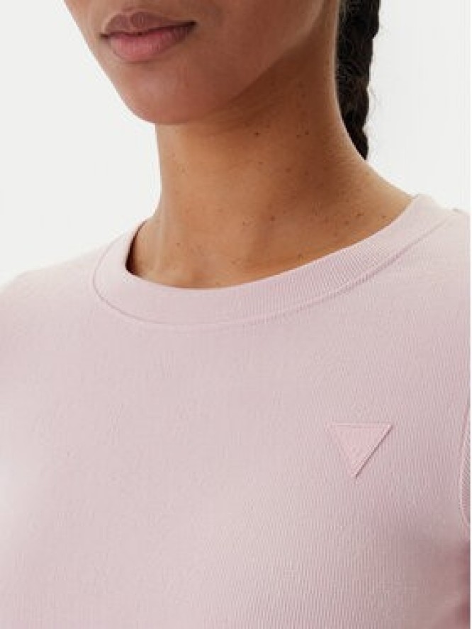 Guess T-Shirt V6RP02 Z4692 Różowy Slim Fit