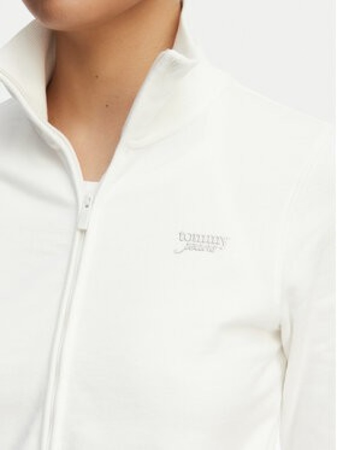 Tommy Jeans Bluza Metallic Logo DW0DW22580 Biały Slim Fit