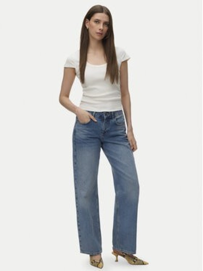 Vero Moda T-Shirt Chloe 10344953 Biały Slim Fit