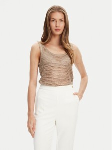 Guess Top W5YR29 Z37G0 Beżowy Regular Fit