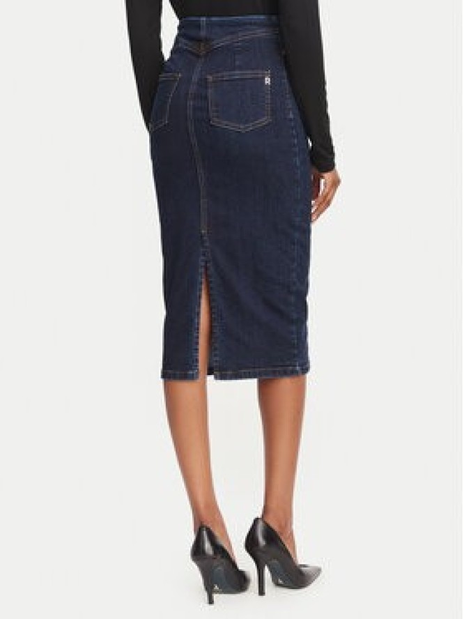 Rinascimento Spódnica jeansowa CFC0129941003 Granatowy Regular Fit