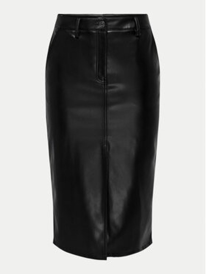 JDY Spódnica z imitacji skóry Alexa 15330385 Czarny Slim Fit