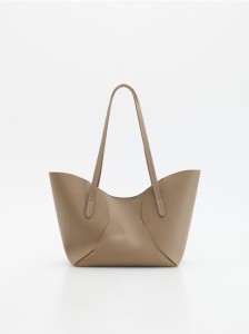 Torebka shopper - ciemnobrązowy