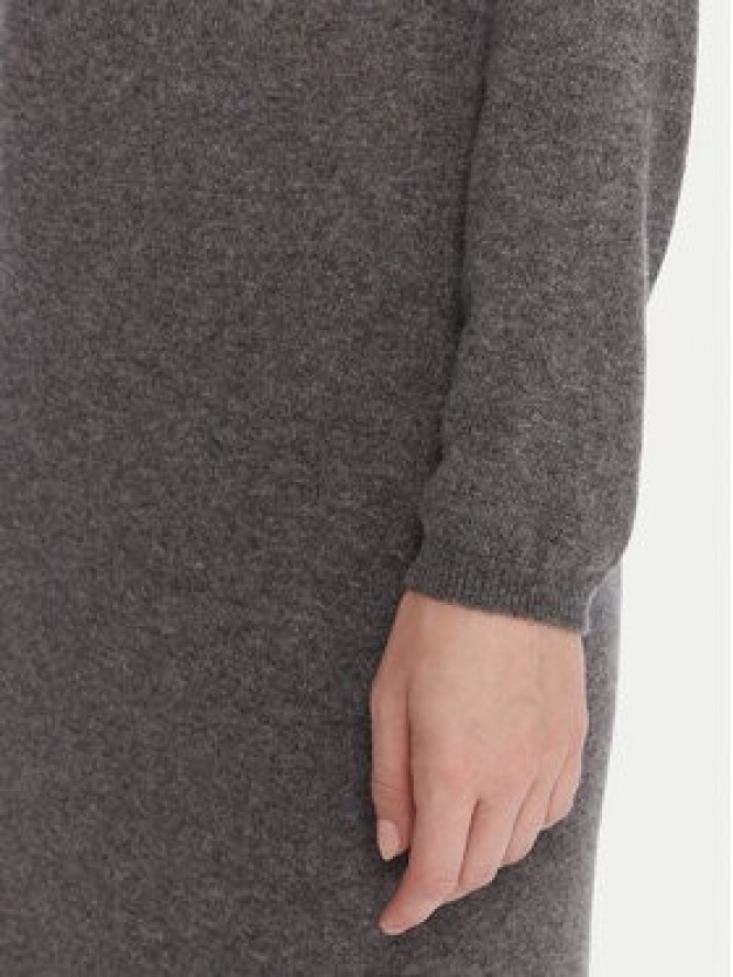Kontatto Sukienka dzianinowa 3M0964C Szary Slim Fit