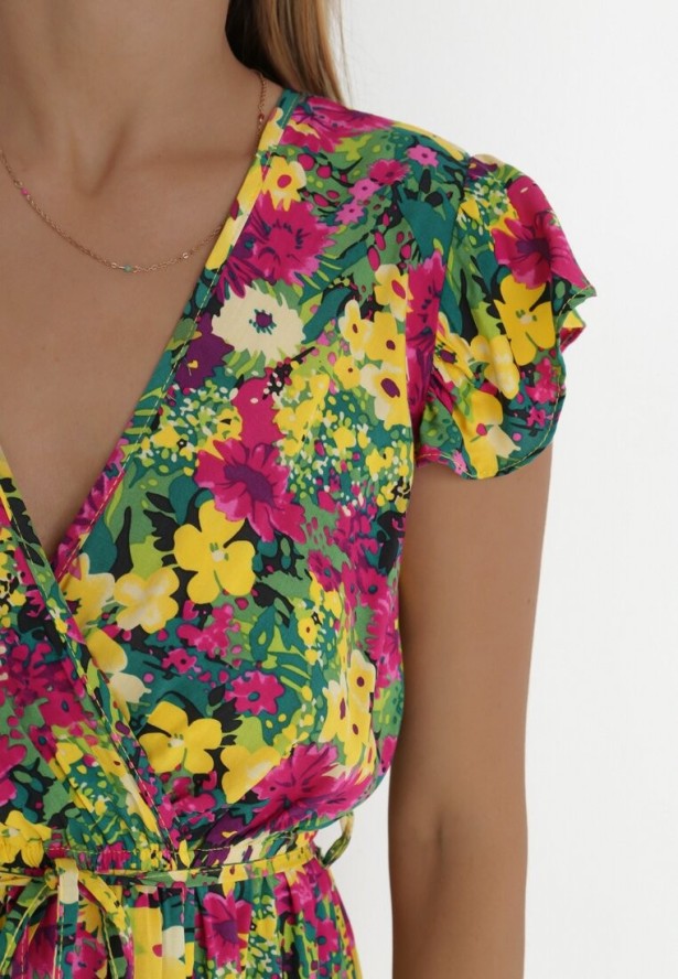 Żółto-Różowa Sukienka Oceshi