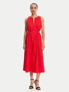 TWINSET Sukienka koktajlowa 251TT2221 Czerwony Regular Fit