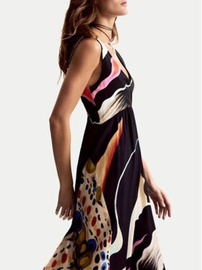 Desigual Sukienka letnia Japan Opart Lacroix 26SWVW60 Czarny Regular Fit