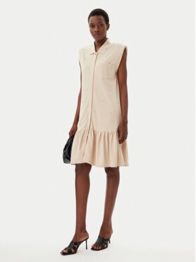 Liu Jo Sport Sukienka koszulowa TA5191 J5942 Beżowy Regular Fit