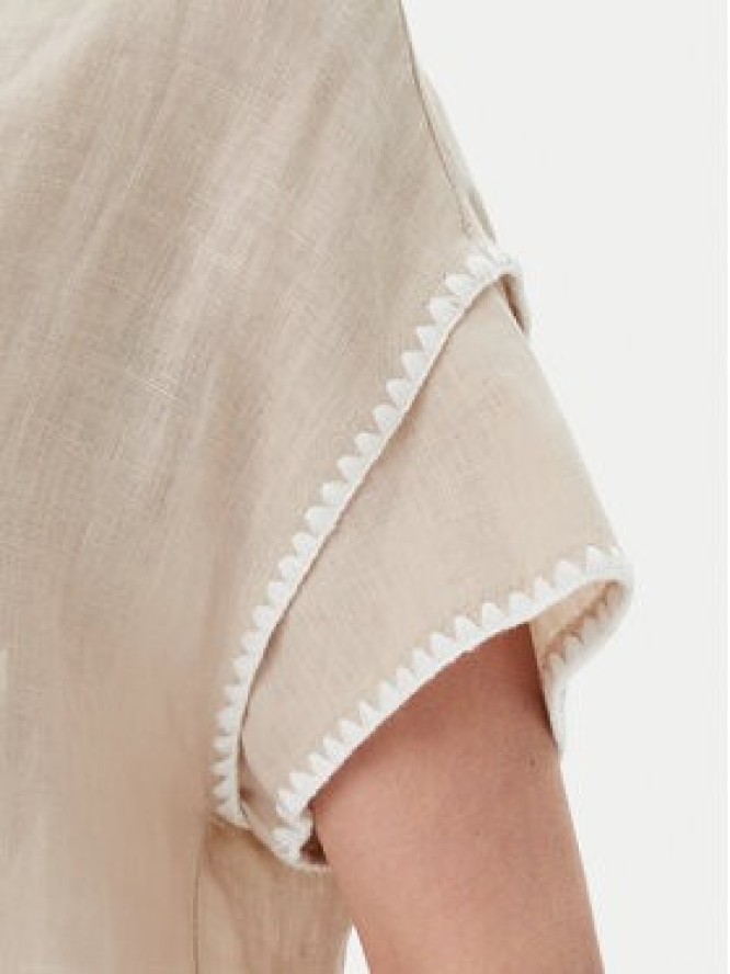 ICONA Bluzka RP5LE004 Beżowy Relaxed Fit