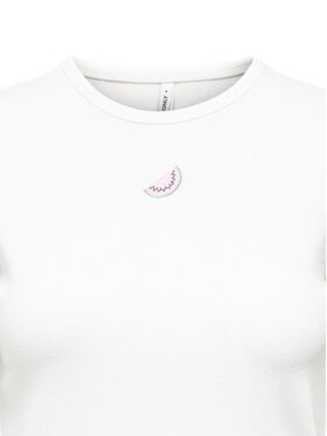 ONLY T-Shirt Daniella 15350554 Biały Slim Fit