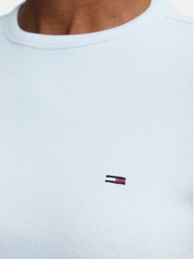 Tommy Jeans Bluzka DW0DW22783 Niebieski jasny Slim Fit