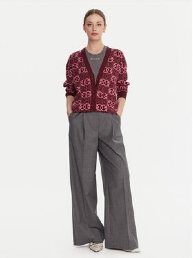 PINKO Kardigan Half Breed 106042 A2YD Bordowy Regular Fit