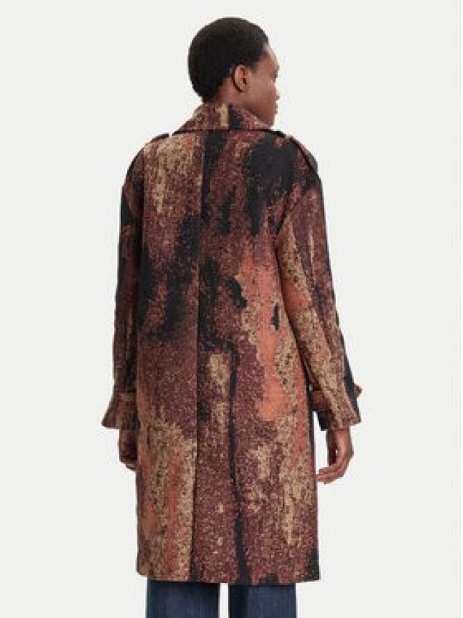 Desigual Płaszcz przejściowy Brushed Lacroix 25WWEW05 Brązowy Loose Fit
