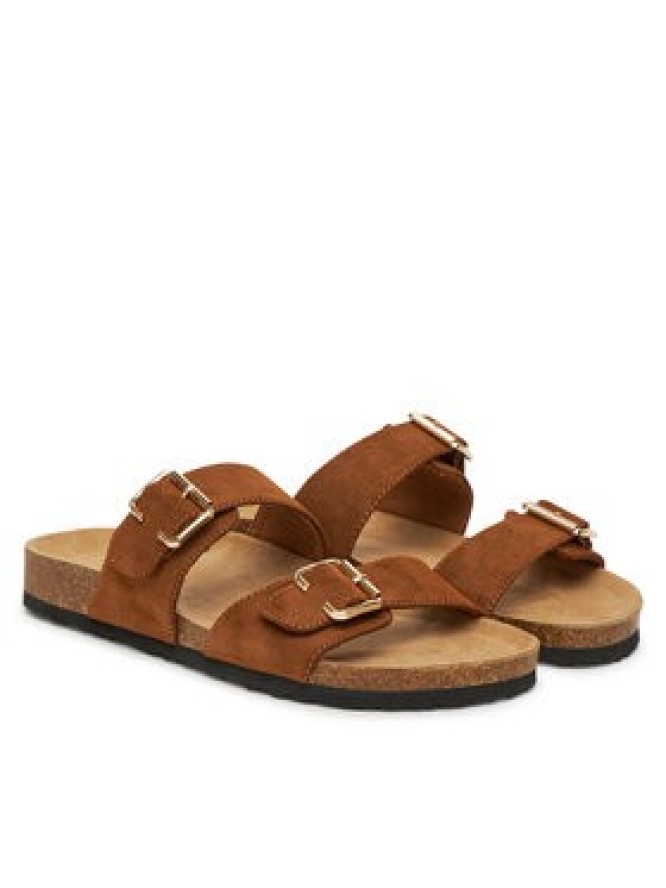 ONLY Shoes Klapki Onlmaxi-13 Pu Strap Buckle 15331392 Brązowy