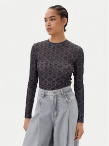 HUGO Bluzka Diralina_10 50542422 Czarny Slim Fit