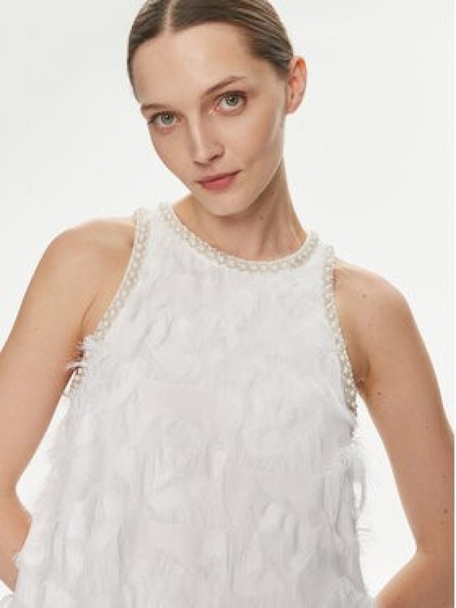 YAS Sukienka koktajlowa Pazy 26028873 Biały Standard Fit