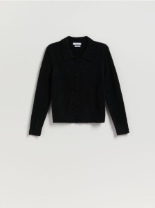 Kardigan z domieszką alpaki - czarny