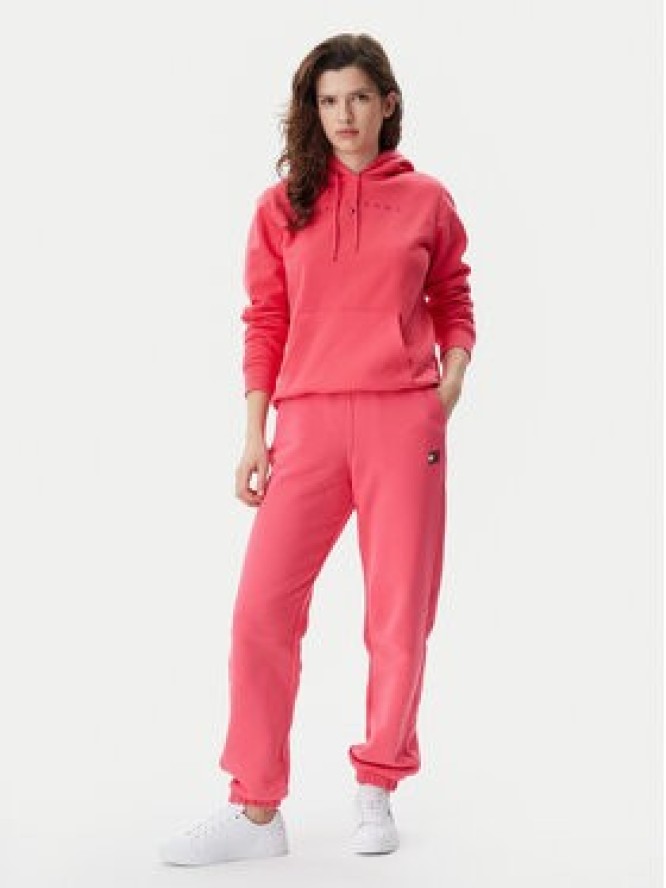 Tommy Jeans Spodnie dresowe Badge DW0DW20679 Różowy Regular Fit
