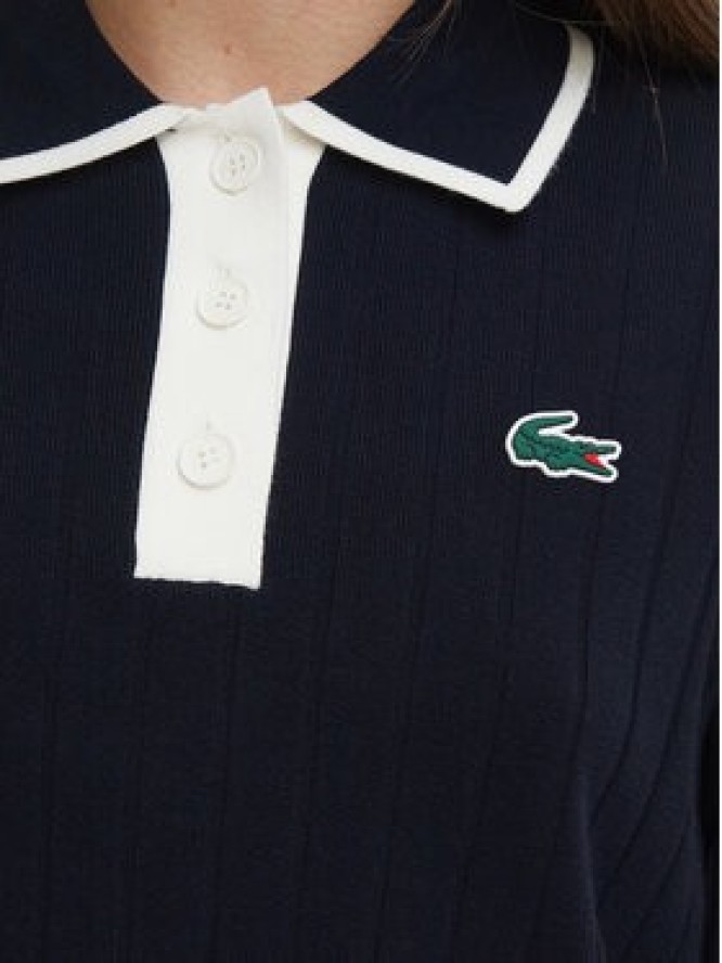 Lacoste Sweter AF8544 Granatowy Regular Fit