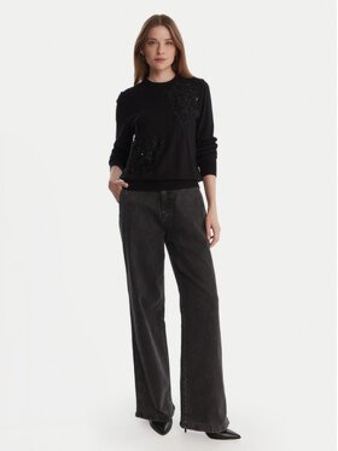 Artigli Jeansy Palazzo Vita Alta ADDE003646 Czarny Wide Leg