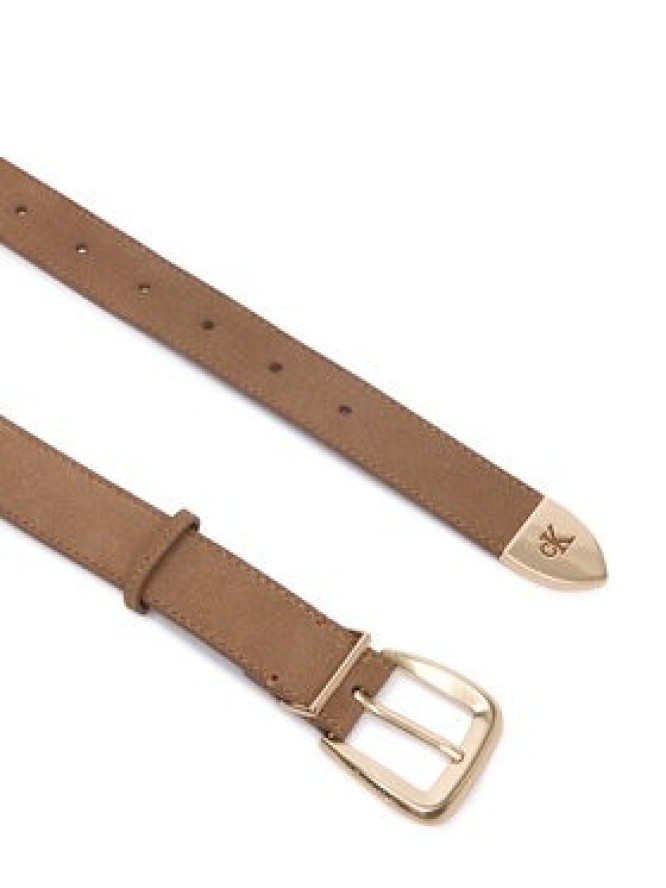 Calvin Klein Pasek Hw End Tip Buckle Suede 30Mm LV04F7114G Brązowy