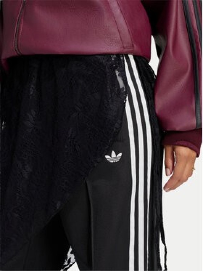 adidas Spodnie dresowe 2In1 Firebird Loose Track Trousers With Lace Skirt LG4271 Czarny Relaxed Fit